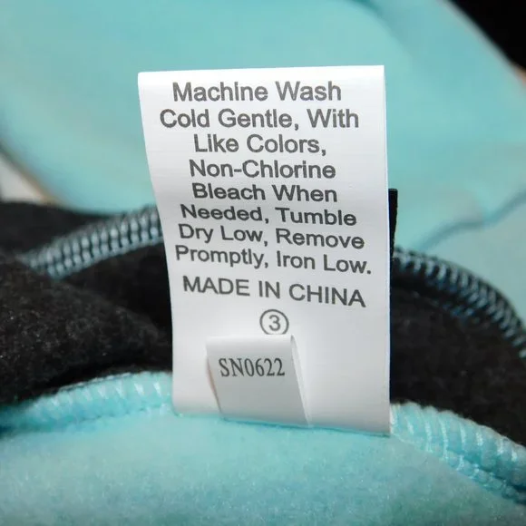 C. Cline Hoodie NWT Aqua Black & Gray Size Large - Picture 11 of 11